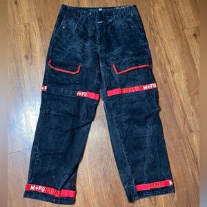 Vintage 90s Y2K Marithe Francois Girbaud Shuttle Tape Red Cargo Jeans Size 38